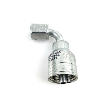 Eaton Fitting, Hyd, Weathergrip, Jic/37 Deg Female Swivel 90 Deg Elbow, 7/16-20 Thread, -04 Hose, 1.84 04Z-664
